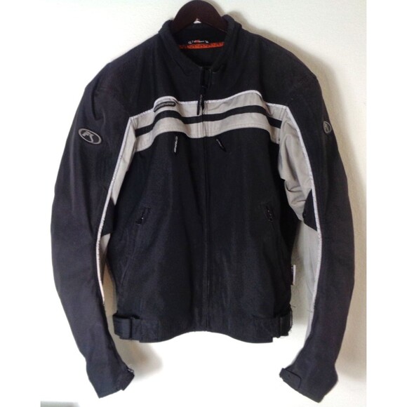 FieldSheer Motorcycle Sz XL Racing Jacket Armored Men's Black Gray - Picture 1 of 8
